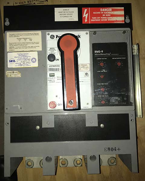 2000 Amp, GE, TP2020SS, 480 V., AIR CIRCUIT BREAKER