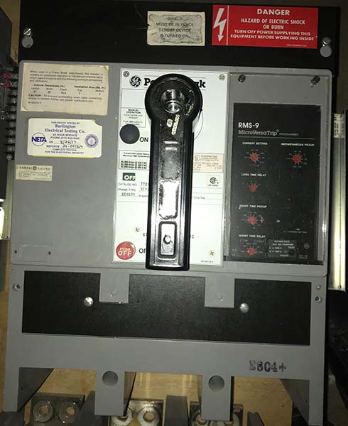 1600 Amp, GE, TP1616SS, 480 V., AIR CIRCUIT BREAKER