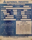 2000/3000 KVA, Pri 13750D Sec 480Y/277, NATIONAL INDUSTRIES DRY TYPE TRANSFORMER, N3R