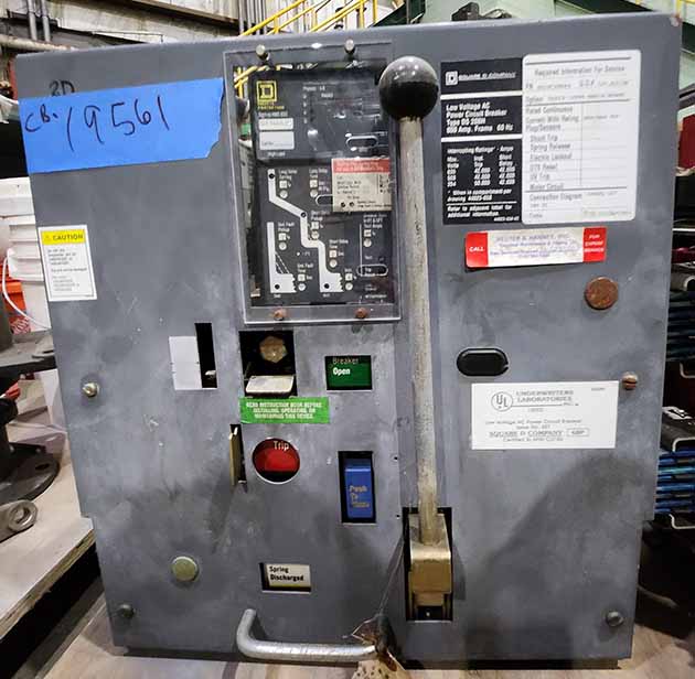 800 Amp, SQUARE D, DS 206H, 480 V., AC POWER CIRCUIT BREAKER