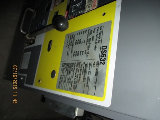 [028902] 3200 Amp, SQUARE D, DS-632, 635 V., E/O, D/O, 120 VAC, L,S,I,G