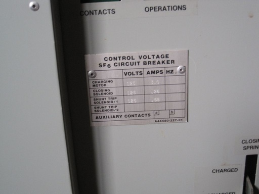 [034797] 1200 Amp, SQUARE D, FLUARC, FG-2-05025-12, 5000 V.,E/O, D/O