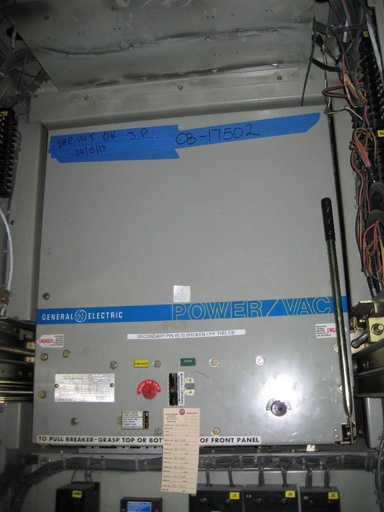 [037761] 1200 Amp, GENERAL ELECTRIC, VB1-4.16-250-1, 5000 V., 125 VDC CLOSE & TRIP, ML-18