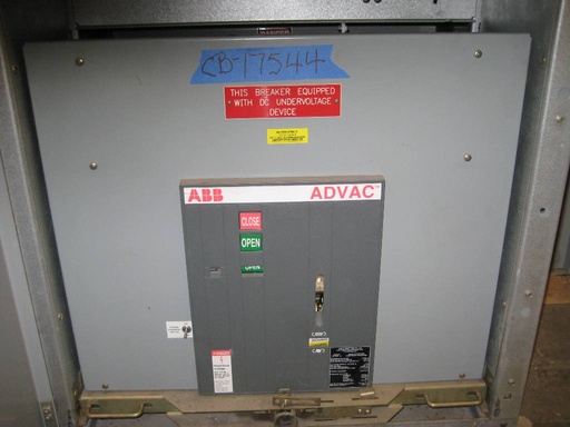 [037889] 1200 Amp, ABB, ADVAC, 8.25 KV, 125 VDC CHARGE/CLOSE/OPEN, 41 KA:1