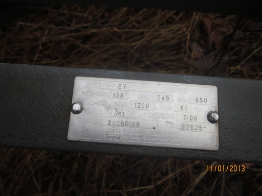 [039181] 1200 Amp, SOUTHERN STATES, No. EV, 145000 V., 1996, M/O, HZ MT - VT BK, 61KA