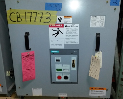 [039379] 1200 Amp, SIEMENS, 15-GMI-1000-1200-77, 15 KV, 2001, 125 VDC, D/O:1