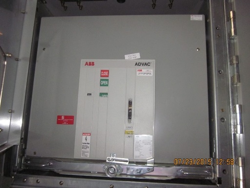 [039883] 1200 Amp, ABB, ADVAC, 15 KV, 125 CLOSE & TRIP, UNUSED:1