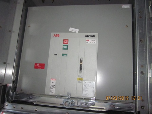 [039885] 1200 Amp, ABB, ADVAC, 15 KV, 125 CLOSE & TRIP, UNUSED:1