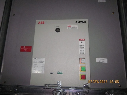 [039930] 1200 Amp, ABB, AMVAC, 4160 V., 2009, ELECTRICALLY OPERATED, UNUSED:1
