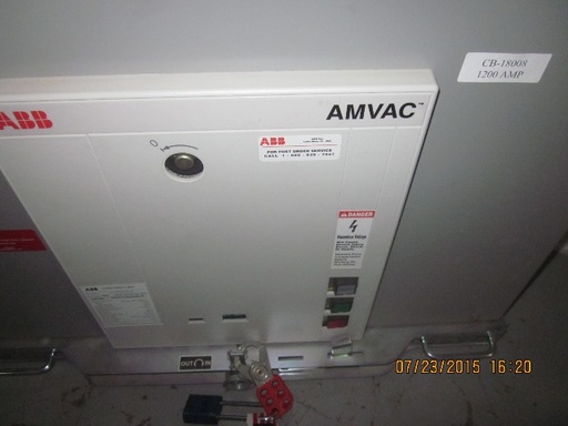 [039941] 1200 Amp, ABB, AMVAC, 4760 V., 2009, ELECTRICALLY OPERATED, UNUSED:1