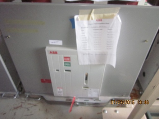 [039975] 1200 Amp, ABB, ADVAC, 15 KV, 125 CLOSE & TRIP, UNUSED:1