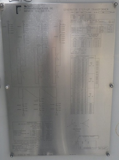 [040658] 128000/170200 KVA, Pri 163400 Y, Sec 18000 D, 2005, VA TECH/FERRANTI PACKARD