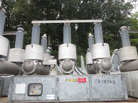 [040818] 1600 Amp, ALSTOM, DT1-72.5 F1, 69 KV, 2002, 125 VDC CLOSE & TRIP, CRR4-5 MECH.