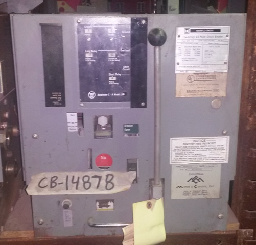 [041513] 1600 Amp, WESTINGHOUSE, DS416, 480 V., M/O, D/O, 120 VAC SHUNT TRIP