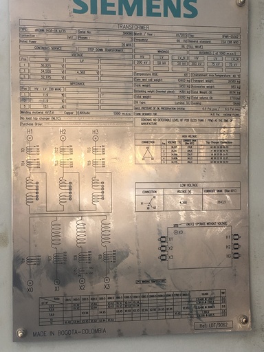 [041605] 225000 KVA, Pri 138000 Y, Sec 17550 D, 1991, PEEBLES, COPPER:1