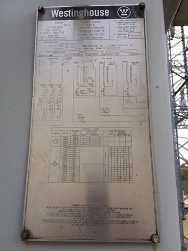 [041653] 15000/28000 KVA, Pri 67000 D, Sec 12470Y/7200, WESTINGHOUSE, LOAD TAP CHANGING