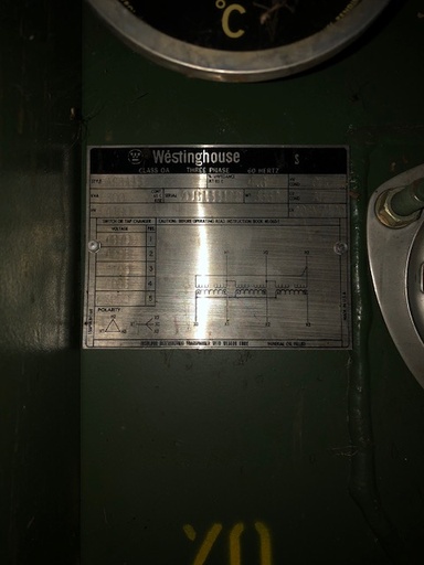 [041830] 300 KVA, Pri 4160 D, Sec 208Y/120, WESTINGHOUSE, DEAD FRONT/RADIAL FEED:1