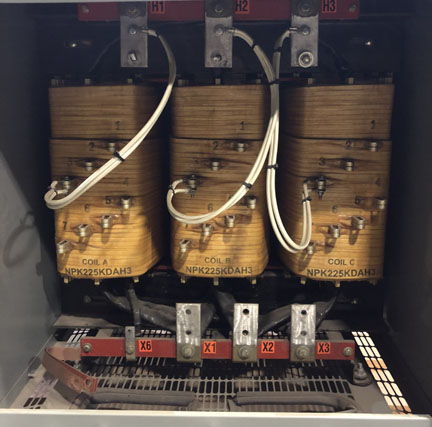 [042407] 225 KVA, Pri 480 D, Sec 240 D/120 (SINGLE PHASE LIGHTING TAP), INDOOR DRY TYPE