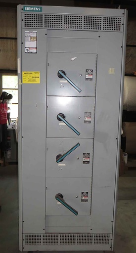 [043905] 2000 Amp, SIEMENS, V7H3605, 480 V., INDOOR, SWITCHBOARD W/4 X 600 AMP SWITCHES