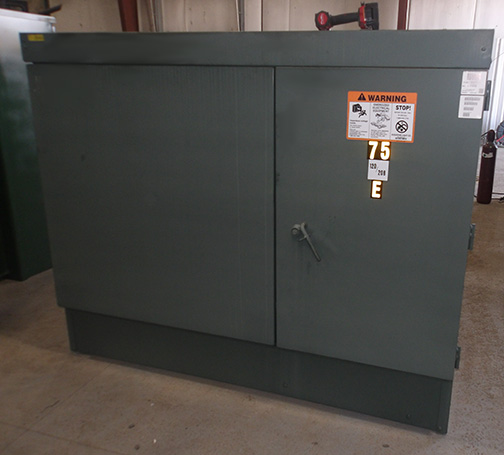 [044146] 75 KVA, Pri 24940GRDY/14400, Sec 208Y/120, HOWARD, DEAD/LOOP, ALUMINUM