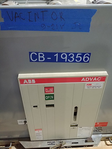 [044302] 3000 Amp, ABB, ADVAC AA263777XX000UP, 15 KV, 2005, 125 VDC CLOSE & TRIP:1