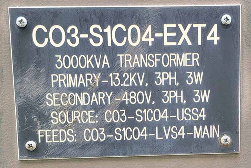 [044494] 3000/3360 KVA, Pri 13200 D, Sec 480 Y, Siemens, Biotemp, 15kv LA, LF/RF:
