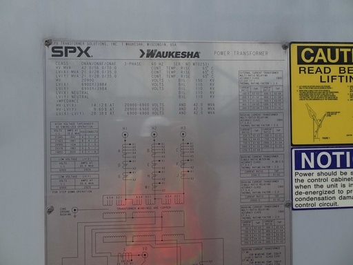[044980] 42/56/70 MVA, 20900D-6900Yx6900Y, SPX WAUKESHA SUBSTAION TRANSFORMER