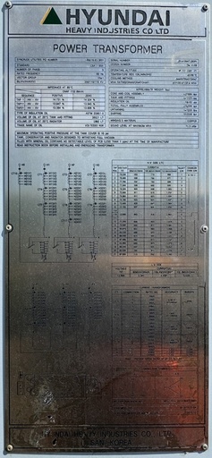 [045929] 80/106.4/132.8 MVA, 72KV Y - 13.8KV D Hyundai LTC GSU Substation Transformer