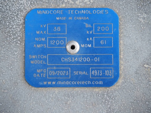 [046280] 1200 Amp 38 kV Mindcore Hookstick Switches, CHS341200-01, Underhung Mount, Side Break