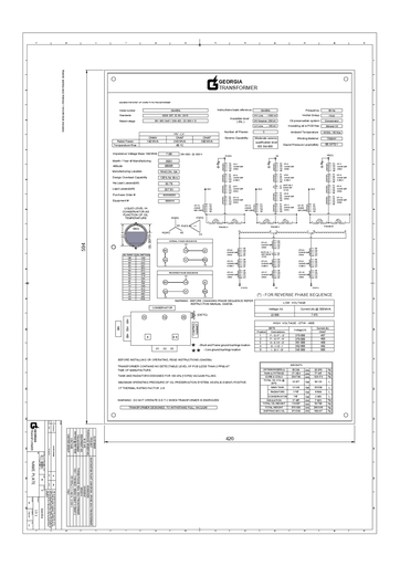 [046333] 180 MVA 361000 GrdY - 22000 GrdY Georgia Transformer GSU Transformer