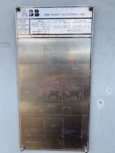 [046449] 60 MVA 230000GRDY - 115000GRDY x 69000GRDY ABB LTC Auto Transformer