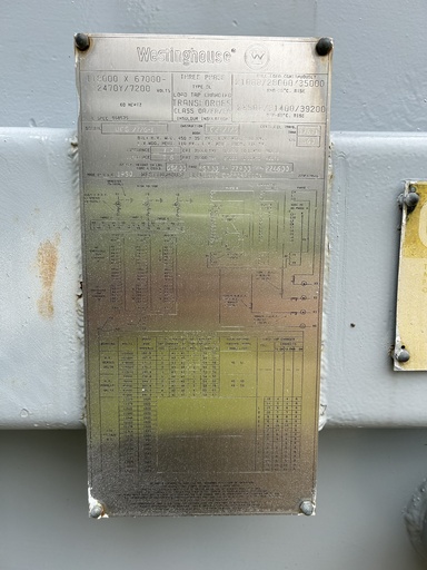 [046460] 21MVA 118000D x 67000D - 12470Y Westinghouse LTC Substation Transformer