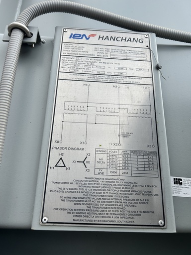 [046485] 30 MVA 138000D - 13800Y Hanchang Substation Transformer