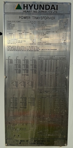 [046491] 80 MVA 72000Y - 13800D  Hyundai GSU Substation Transformer