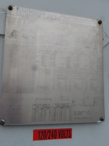 [046579] 45 MVA 140000 D - 14000 Y McGraw Edison LTC Substation Transformer