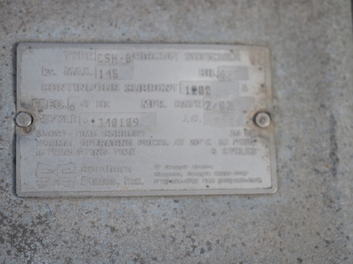 [046760] 1200 Amp 145 kV Southern States Circuit Switcher, CSH-B