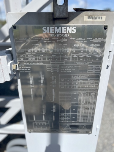 [046956] 12MVA Siemens 115000D - 24900Y Siemens Substation Transformer